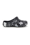 Woz Druck schwarz clog Hausschuhe 6