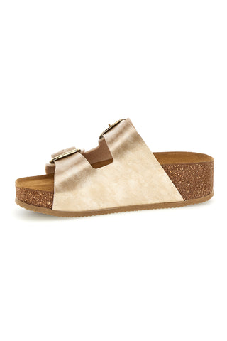 Goldfarbene Hausschuhe mit Innensohle aus echtem Leder Pittarello Bio 250A20630S