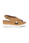 Sandali beige con zeppa e fasce incrociate Plocadi 1107704
