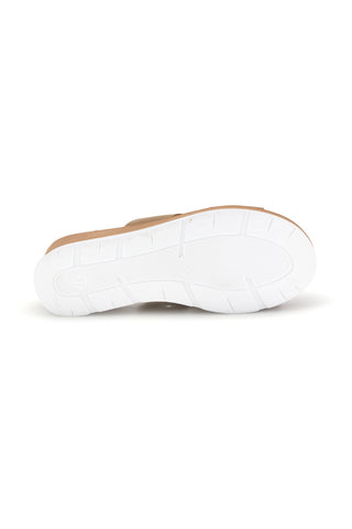 Sandali beige con zeppa e fascia incrociata Plocadi 11071242