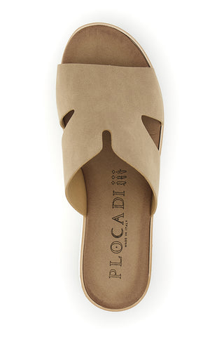 Sandali beige con zeppa e fascia incrociata Plocadi 11071242
