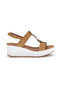 Sandali beige con zeppa e forme geometriche Plocadi 363033