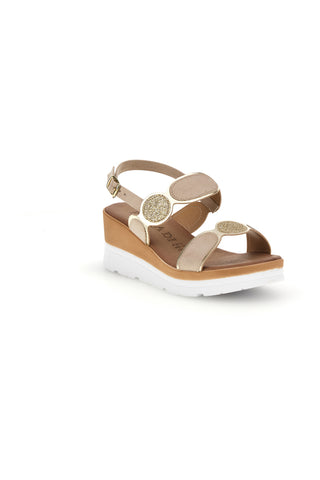 Sandali beige con zeppa Plocadi 11075035