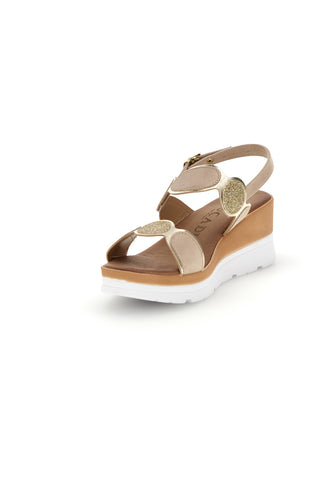 Sandali beige con zeppa Plocadi 11075035