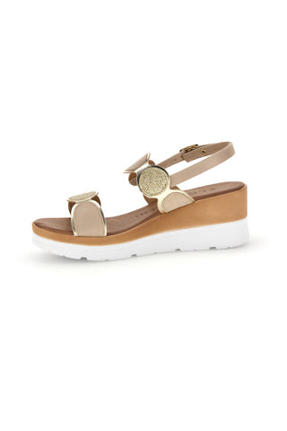 Sandali beige con zeppa Plocadi 11075035