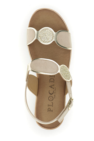 Sandali beige con zeppa Plocadi 11075035