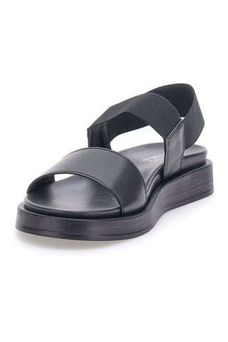 Schwarze Sandalen mit elastischen Bändern Pittarello Focus 28067IN