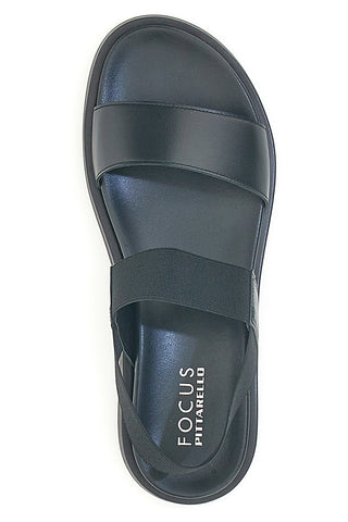 Schwarze Sandalen mit elastischen Bändern Pittarello Focus 28067IN
