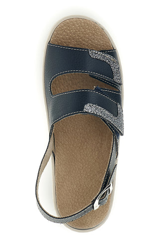 Blaue Sandalen mit verstellbaren Riemen und herausnehmbarer Innensohle Prima riga 1183
