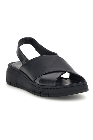 Schwarzes Echtleder Sandalen Pittarello Fokus 7155579