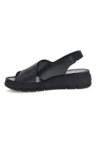 Schwarzes Echtleder Sandalen Pittarello Fokus 7155579