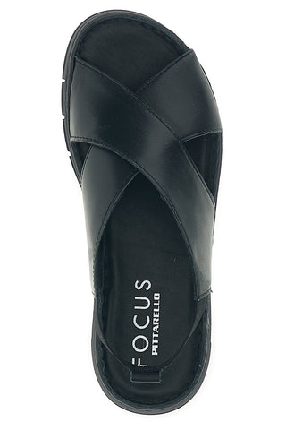 Schwarze Leder Sandalen Pittarello Fokus 3324229
