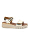 Platin-Sandalen mit Keil und Klettverschluss Riemen Pittarello Fokus 5493097