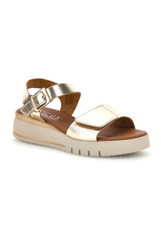 Platin-Sandalen mit Keil und Klettverschluss Riemen Pittarello Fokus 5493097
