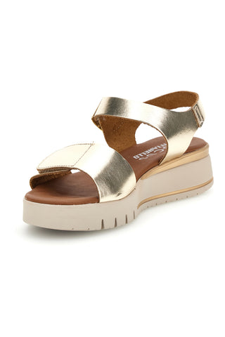 Platin-Sandalen mit Keil und Klettverschluss Riemen Pittarello Fokus 5493097