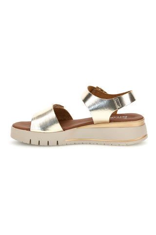 Platin-Sandalen mit Keil und Klettverschluss Riemen Pittarello Fokus 5493097