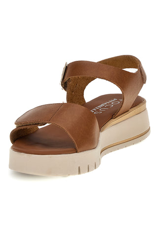 Ledersandalen mit Keil und Klettverschlussriemen Pittarello focus 5493097