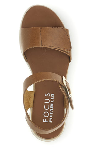 Ledersandalen mit Keil und Klettverschlussriemen Pittarello focus 5493097