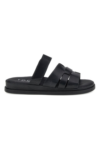 Ciabatte nere in vera pelle con strappo in velcro Pittarello focus 1456531