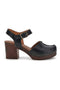 Sandali neri in vera pelle con tacco Pittarello 1145971