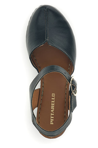 Sandali neri in vera pelle con tacco Pittarello 1145971