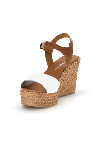 Weiße Leder-Keilsandalen Pittarello 5621504