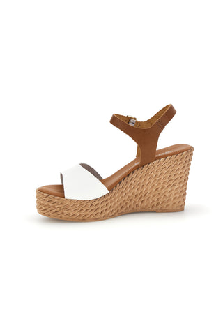 Weiße Leder-Keilsandalen Pittarello 5621504