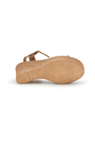 Weiße Leder-Keilsandalen Pittarello 5621504