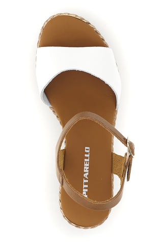 Weiße Leder-Keilsandalen Pittarello 5621504