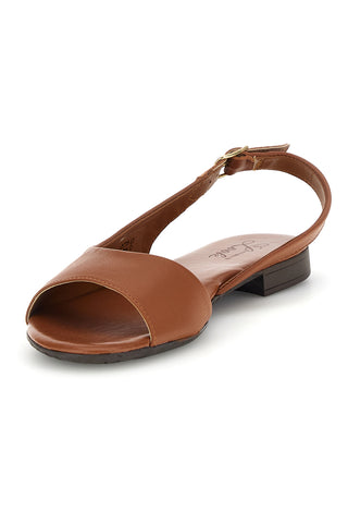Braune Ledersandalen mit Riemen Pittarello Look 225110