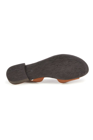Braune Ledersandalen mit Riemen Pittarello Look 225110