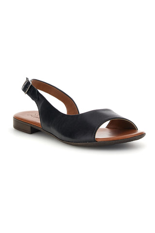 Schwarze Ledersandalen mit Riemen Pittarello Look 225110