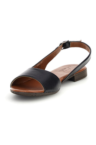 Schwarze Ledersandalen mit Riemen Pittarello Look 225110