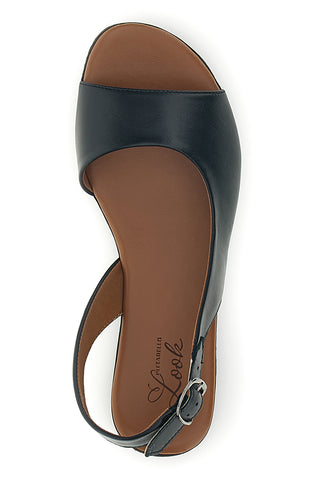 Schwarze Ledersandalen mit Riemen Pittarello Look 225110
