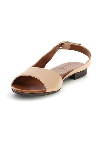 Beige Ledersandalen mit Riemen Pittarello Look 225110