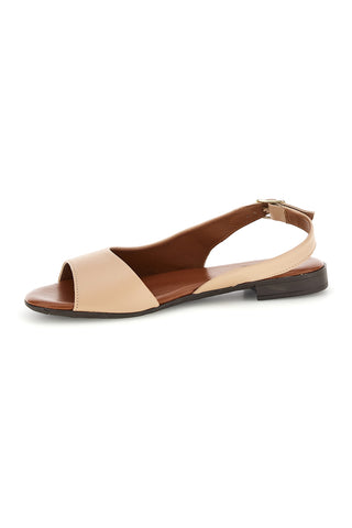 Beige Ledersandalen mit Riemen Pittarello Look 225110