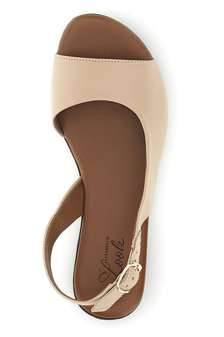 Beige Ledersandalen mit Riemen Pittarello Look 225110
