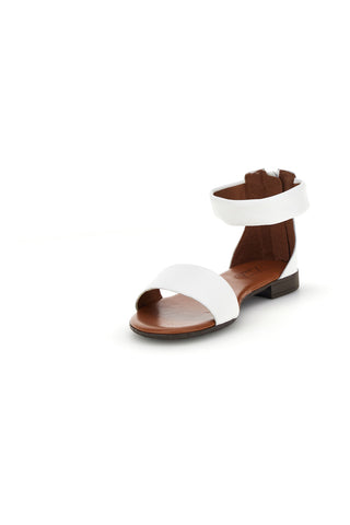 Weiße Sandalen mit Band und Riemen Pittarello Look 225495