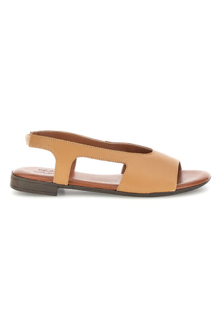 Beige Echtleder-Sandalen mit Band und seitlichem Einsatz Pittarello-Look 225620