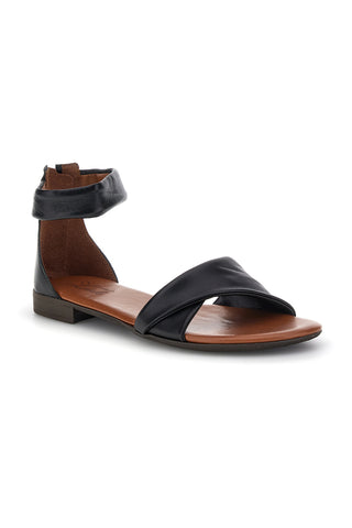 Schwarze Ledersandalen mit Band und Riemen Pittarello Look 225675