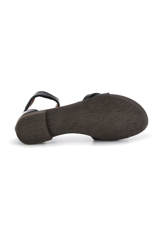 Schwarze Ledersandalen mit Band und Riemen Pittarello Look 225675