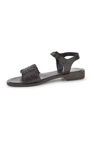 Braune geflochtene Sandalen aus echtem Leder mit Riemen Pittarello focus 222230