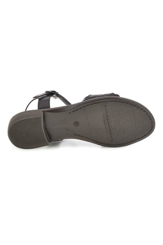 Braune geflochtene Sandalen aus echtem Leder mit Riemen Pittarello focus 222230
