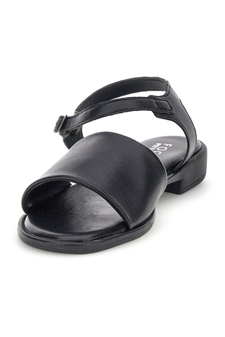Schwarzes echtes Leder Sandalen mit Band und Riemen Pittarello Fokus 222210