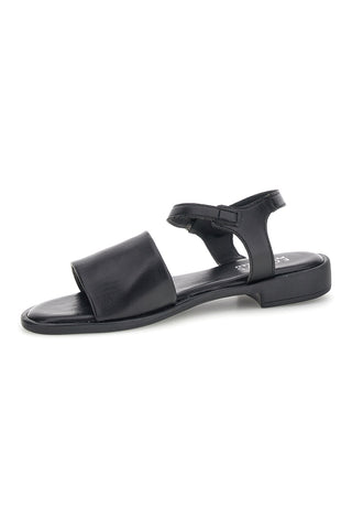 Schwarzes echtes Leder Sandalen mit Band und Riemen Pittarello Fokus 222210