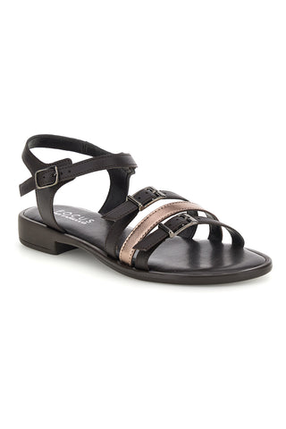 Braune Sandalen mit Riemen und Schnallen Pittarello Focus 222225