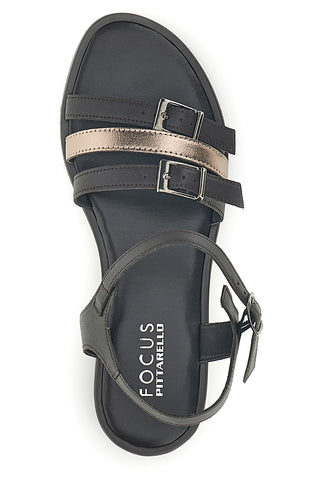 Braune Sandalen mit Riemen und Schnallen Pittarello Focus 222225