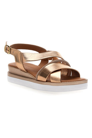 Bronzefarbene Sandalen Made in Italy Pittarello Look B82923