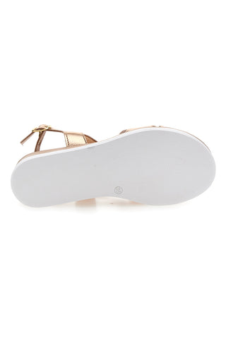 Bronzefarbene Sandalen Made in Italy Pittarello Look B82923
