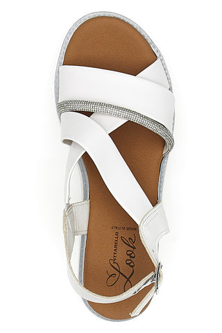 Weiße Sandalen Made in Italy Pittarello Look B82923